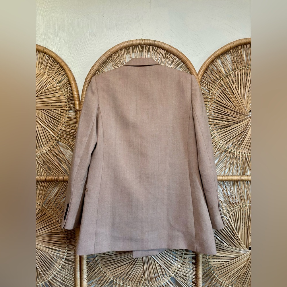 Rebecca Taylor Wool Herringbone Double Breast Blazer - Picture 5 of 8